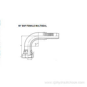 90° BSP Female Mutiseal 22191